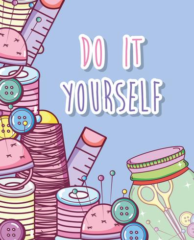 Do it yourself crafts concept vector