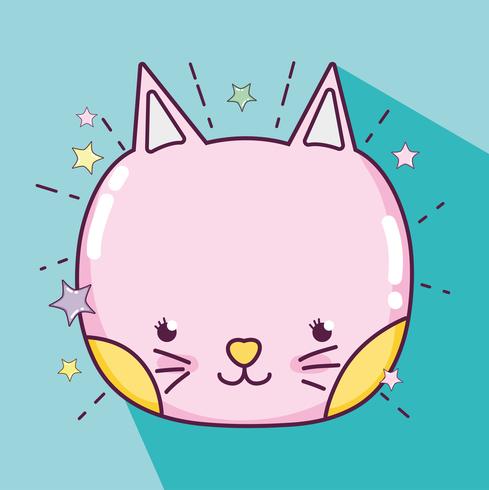 Cute cat cartoon vector