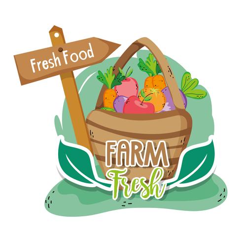 Farm fresh cartoons vector