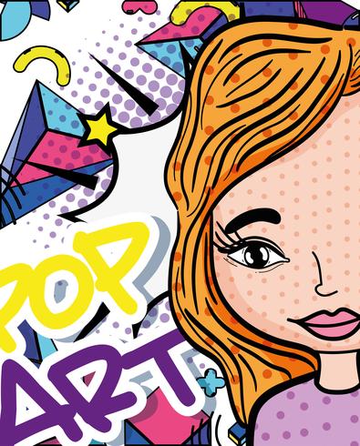 Dibujos animados de arte pop vector