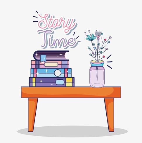 Study room interior vector
