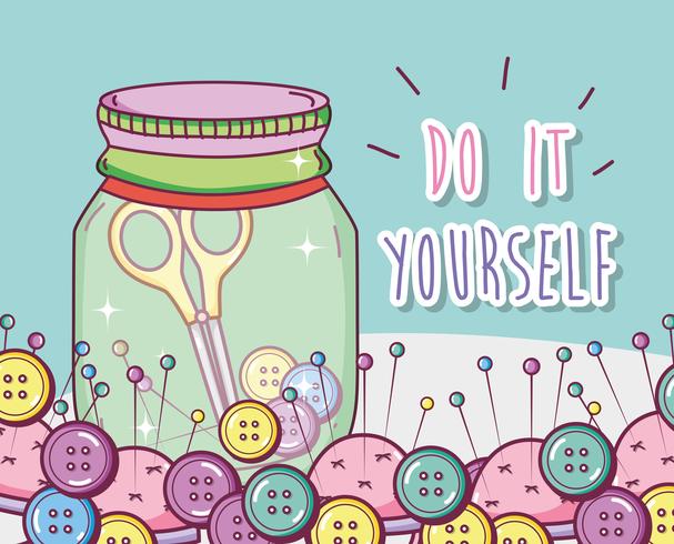 Do it yourself crafts concept vector