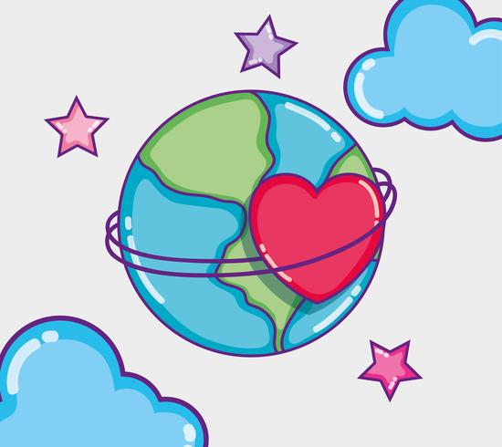 Love and hearts cartoons vector