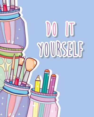 Do it yourself crafts concept vector