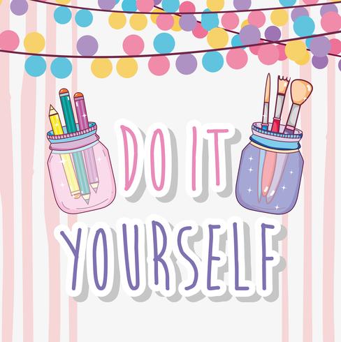 Do it yourself crafts concept vector