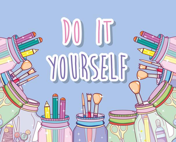 Do it yourself crafts concept vector