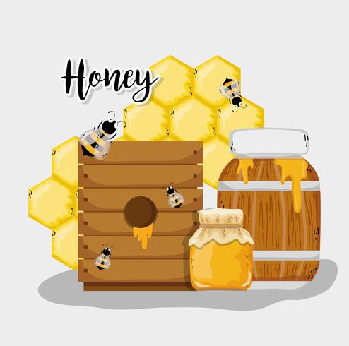 Farm fresh honey vector