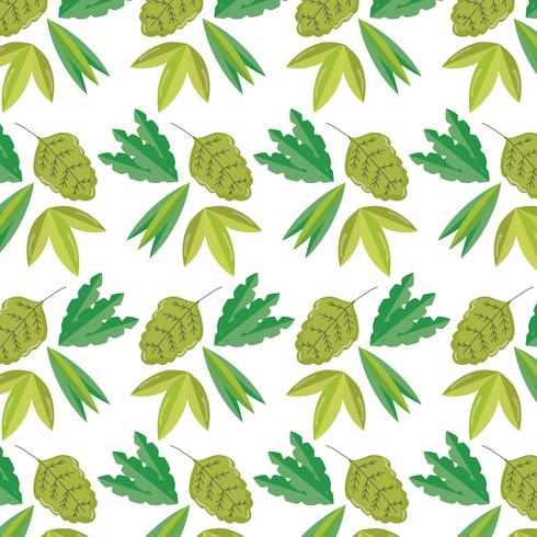 Leaves pattern background vector