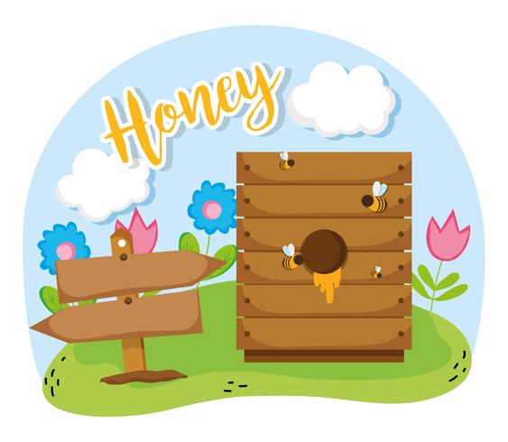 Farm fresh honey vector