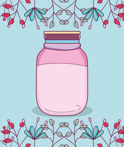 Mason jar with flowers