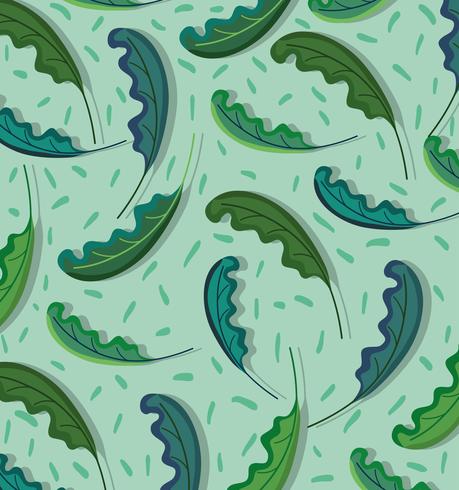 Leaves pattern background vector