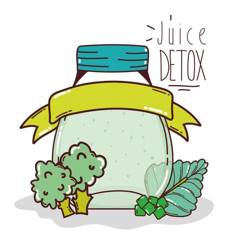 Detox juice cartoon