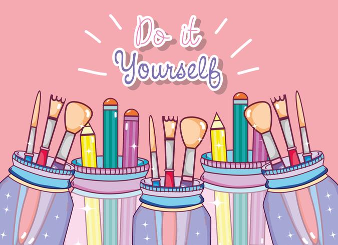 Do it yourself crafts concept vector