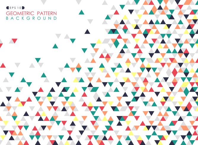 Abstract Of Colorful Triangle Geometric Pattern Cover Background