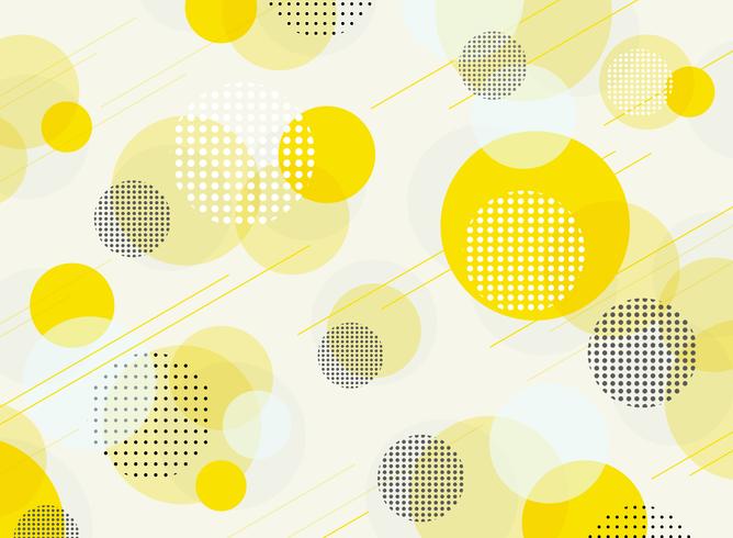 Abstract of simple round bubble yellow geometric pattern background. vector