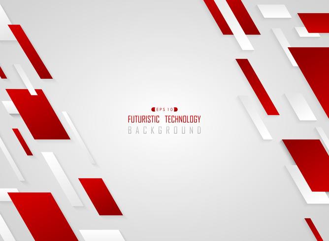 Fondo geométrico rojo de la línea de la raya de la tecnología de la pendiente abstracta fondo del movimiento. vector