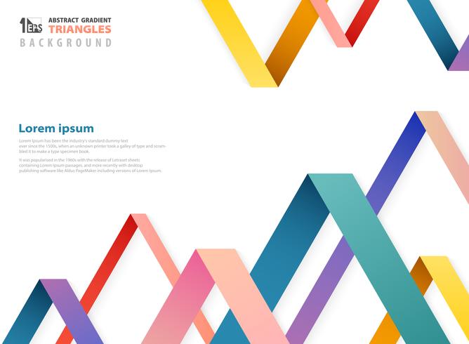 Abstract Fantasy Gradient Color Of Overlapping Triangles Shape
