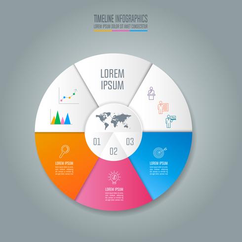 Diseño infográfico concepto de negocio con 3 opciones. vector