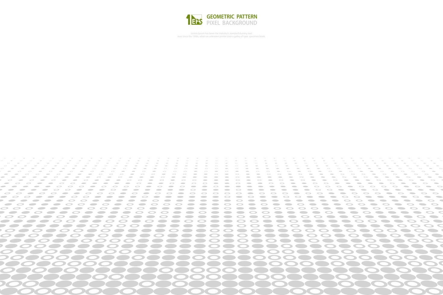 Abstract gray and white circle pixel pattern cover background