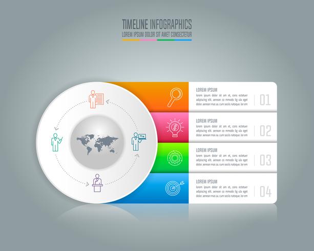 infographic design business concept with 4 options. vector