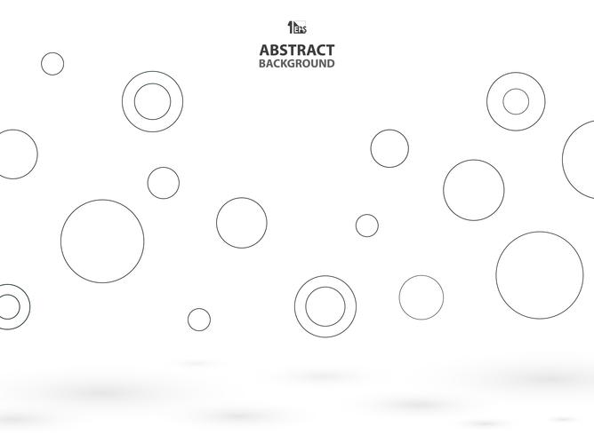 Abstract of simple circles bounce background with shadow.  vector