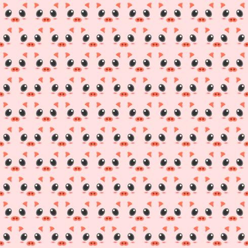 Abstract drawing animal pig pattern picture 2d design. vector