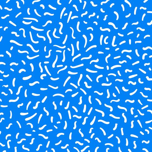 Forma abstracta libre que da dibujada del color blanco en fondo azul. vector