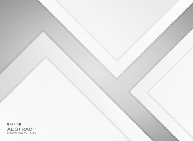 Gradient gray paper cut background with shadow. vector