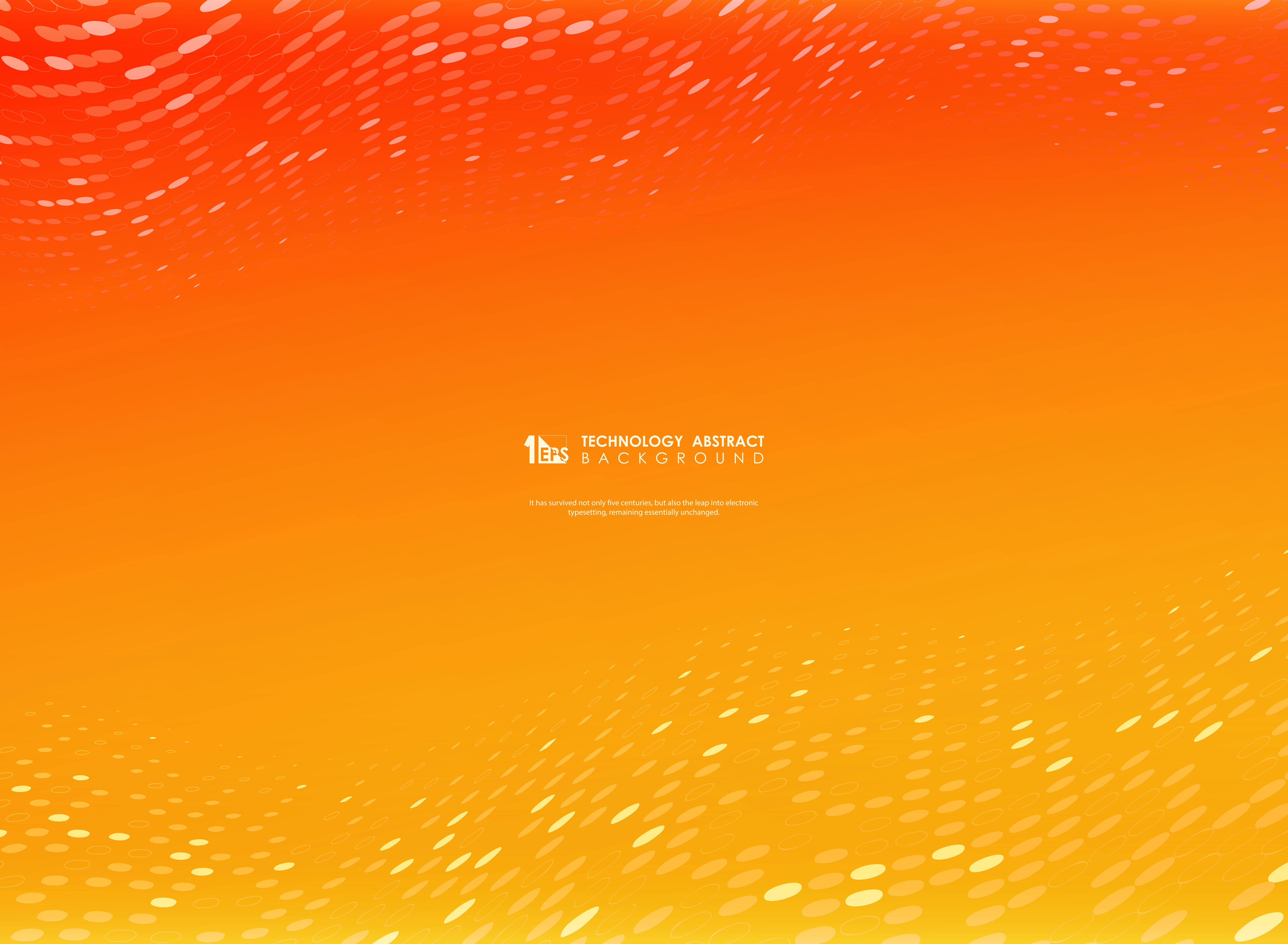 Abstract gradient vector orange and yellow color with circle technology