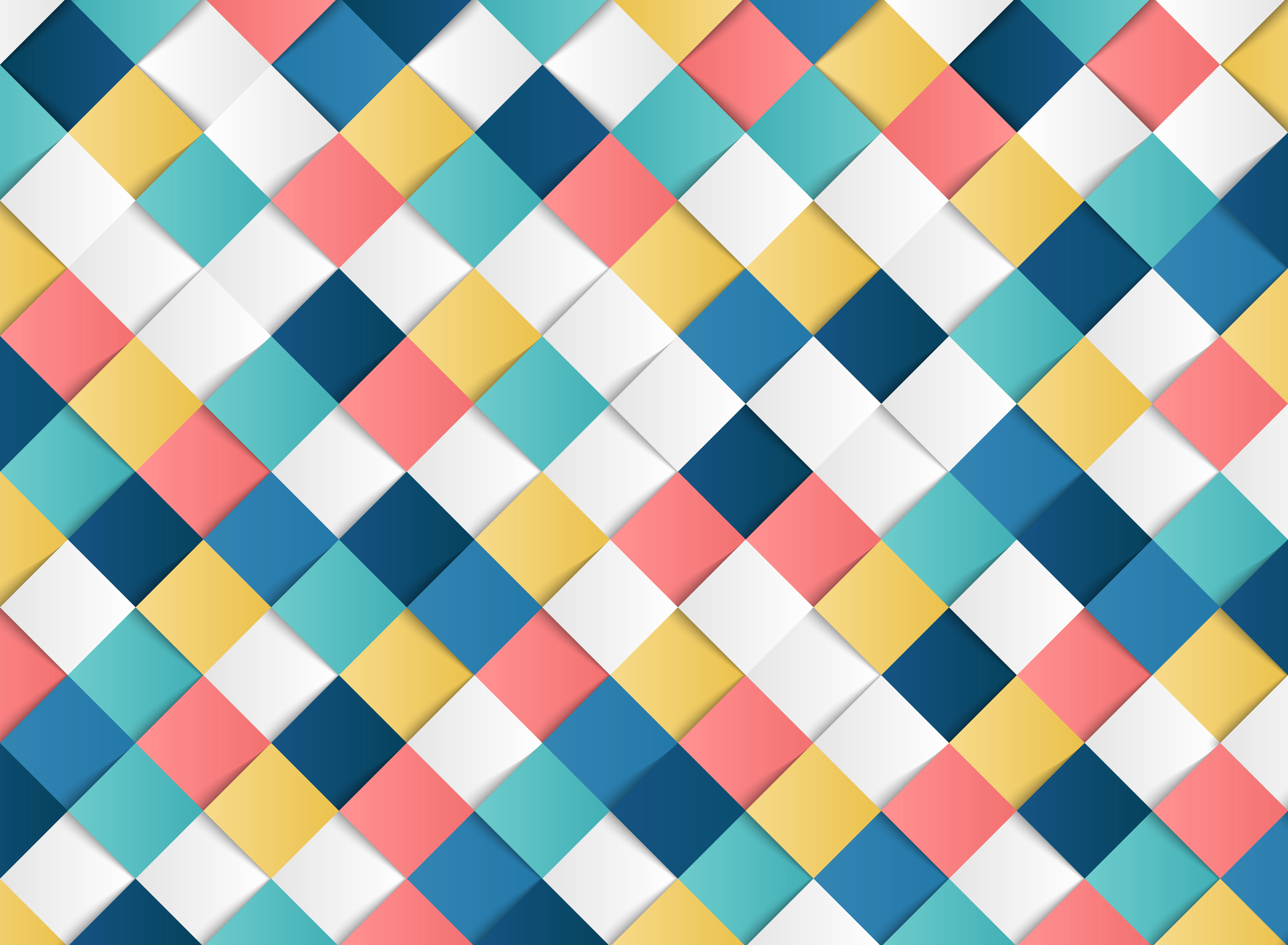 Abstract Colorful Square Geometric Pattern Design Paper Cut