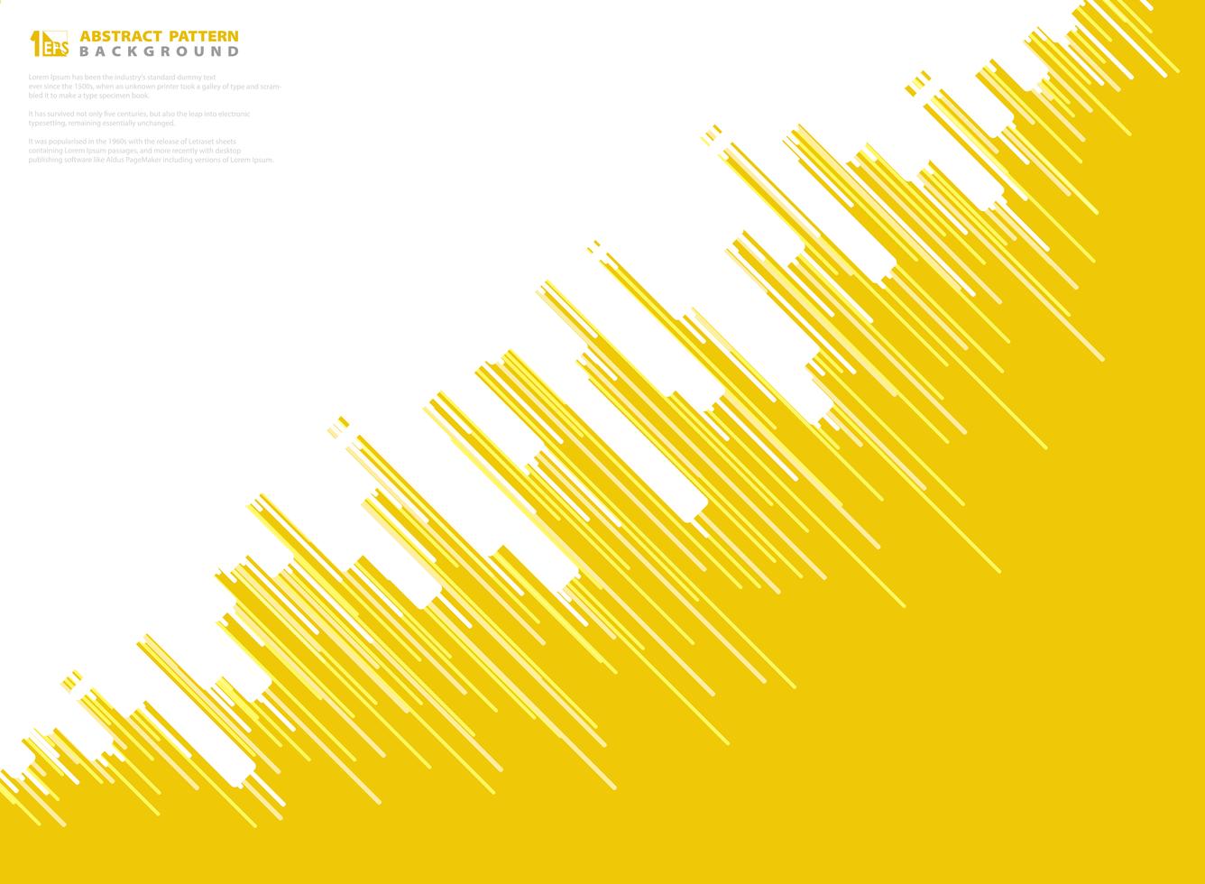 Abstract yellow vector stripe line pattern design technology background. illustration vector