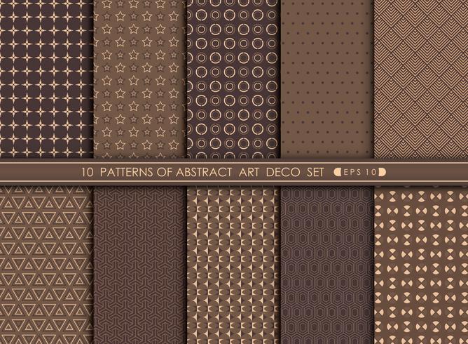 Abstract old art deco pattern geometric design background. vector