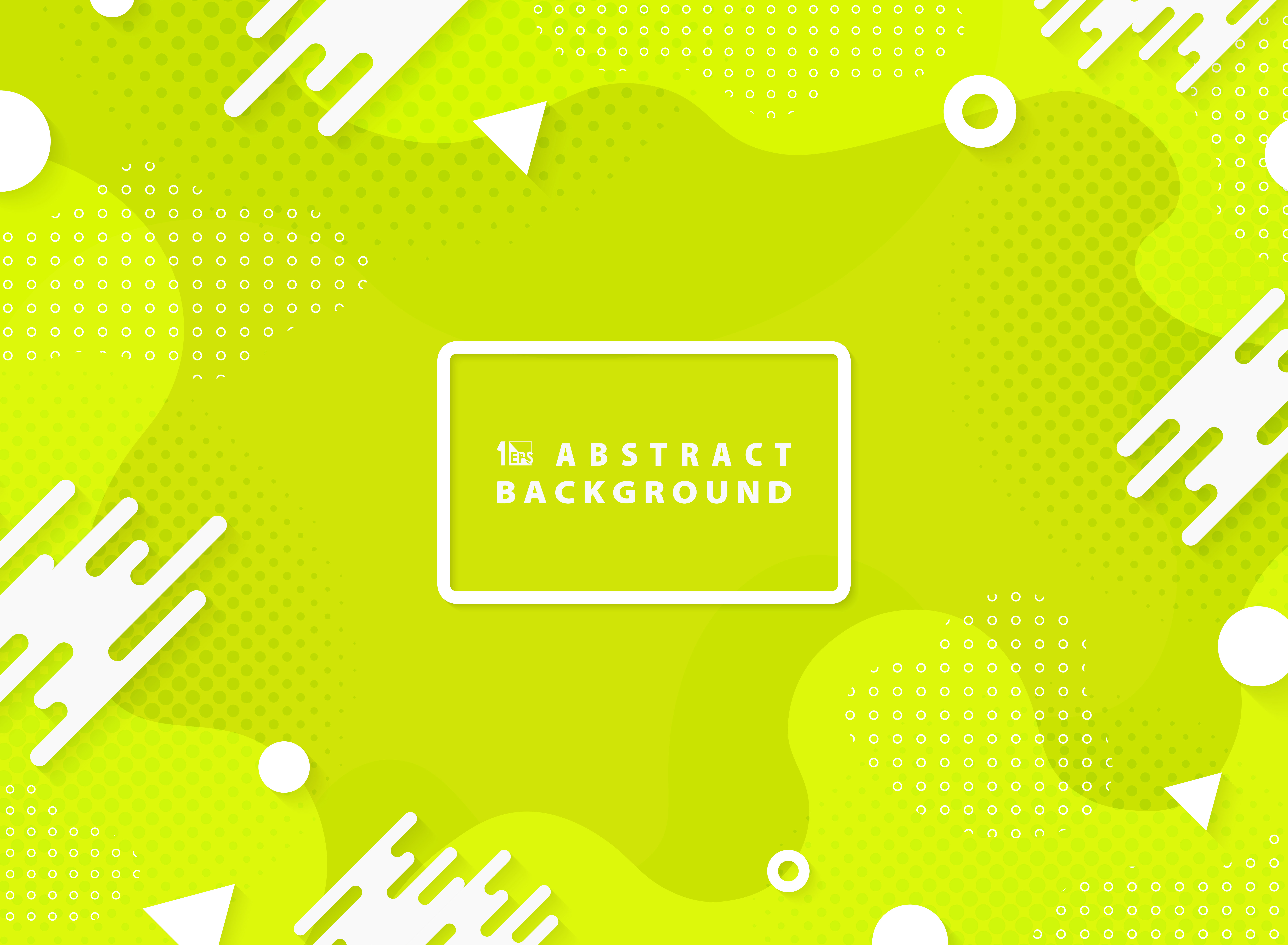 Abstract Vivid Green Color Vector Design Geometric Element