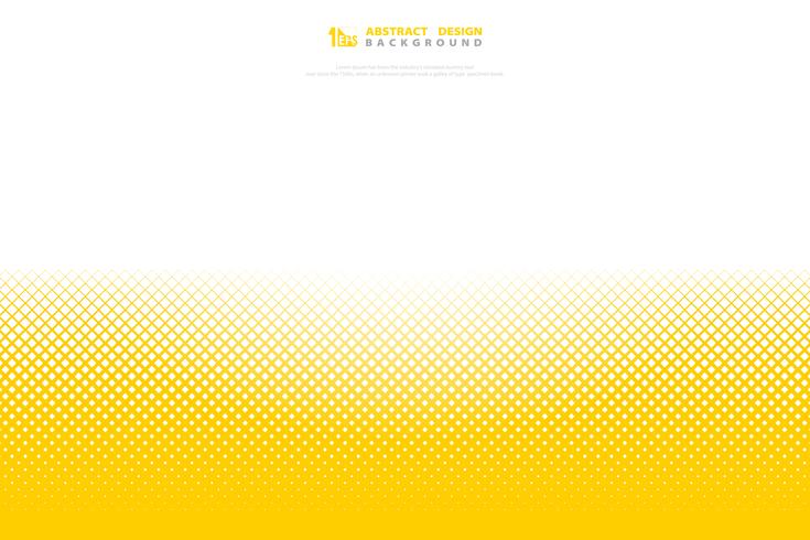 Abstract yellow color halftone minimal geometric pattern square decoration background. illustration vector eps10