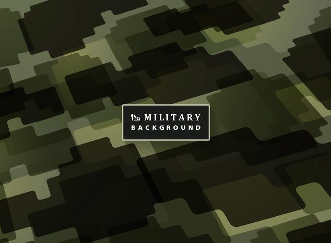 Fondo militar del modelo del color verde del rompecabezas abstracto. Decoración moderna de las ilustraciones del defensor del ejército. Se puede utilizar para portada, anuncio, cartel, material gráfico, impresión. vector