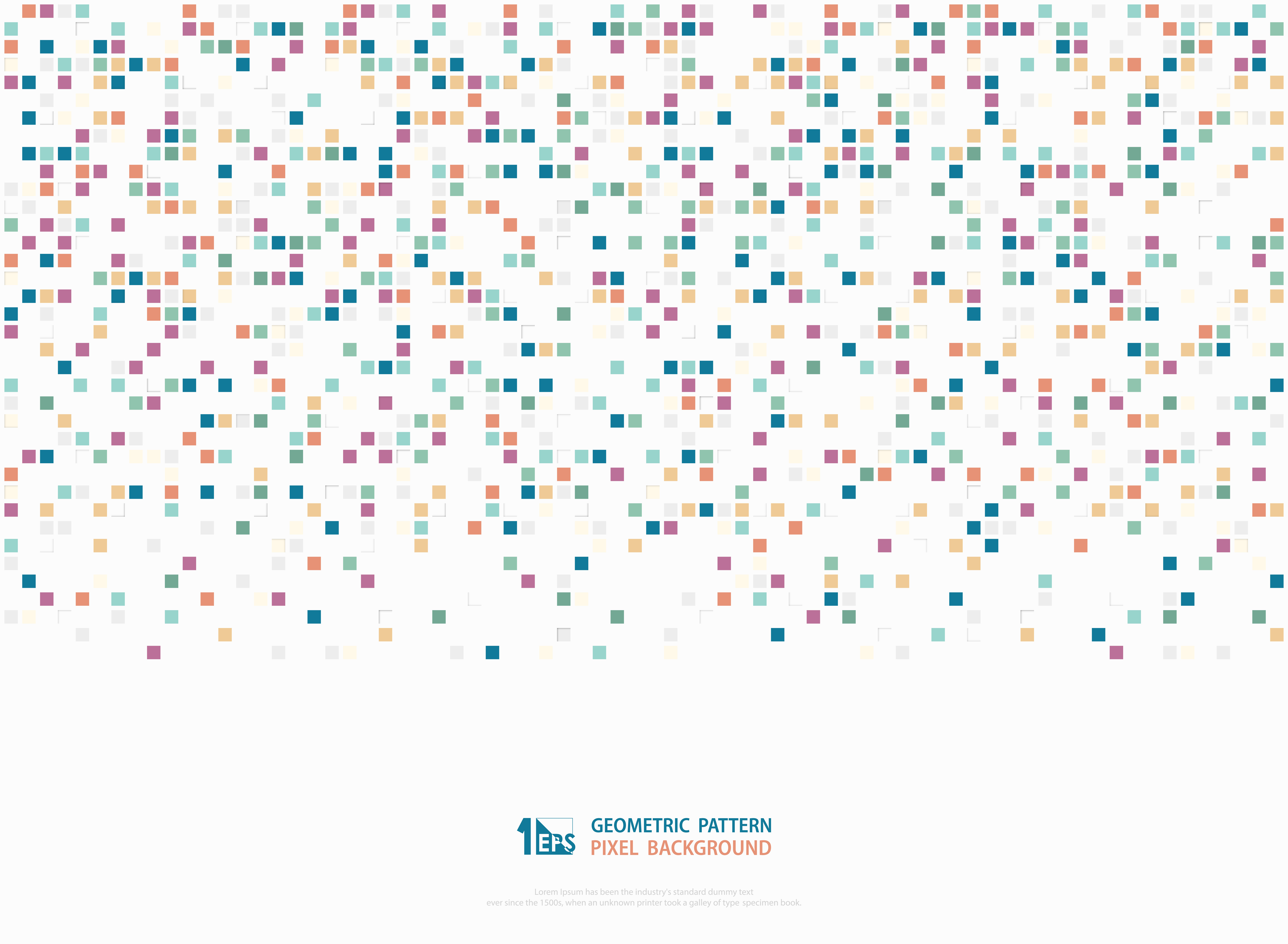 Abstract Corporate Colorful Tone Of Square Box Pixel Geometric