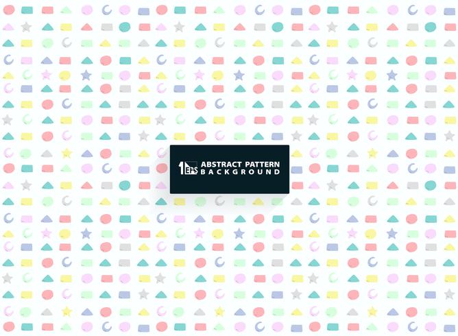 vector abstract colorful geometric pattern of cute shape design for kid background you can use for paper wrapping ad poster print