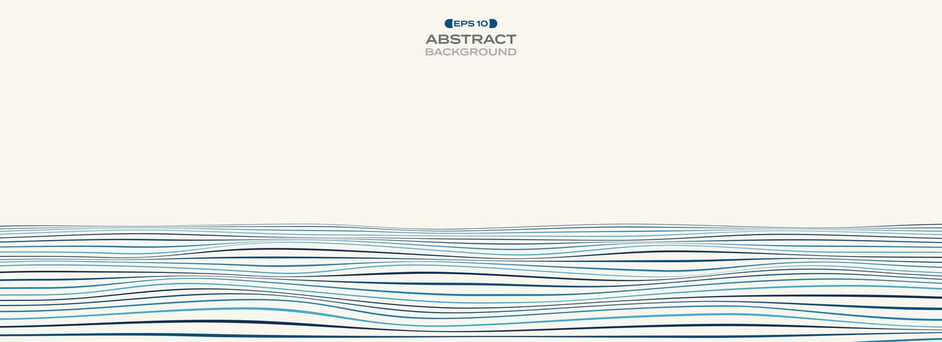 Extra wide of color level of blue stripe line wavy pattern background. vector