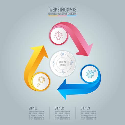 infographic design business concept with 3 options. vector