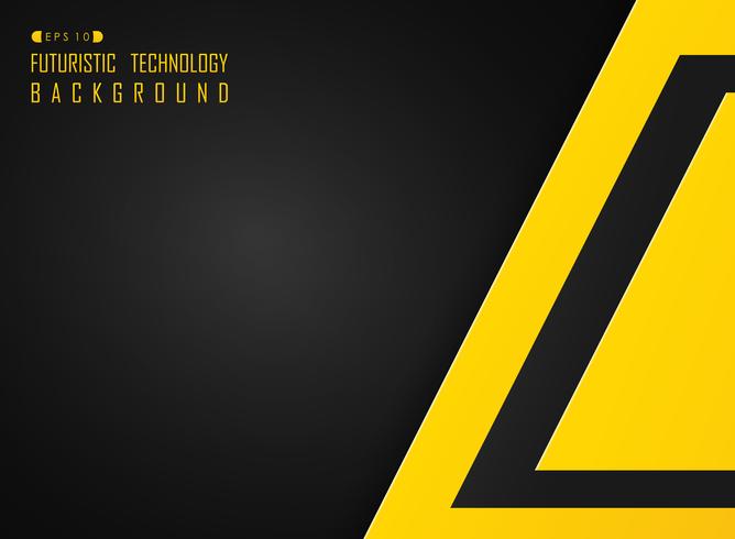Abstract Of Hi Tech Futuristic Technology Black And Yellow Color