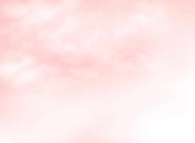 El cielo coralino vivo rosado claro con las nubes modela el fondo. Se puede utilizar para el anuncio de horario de verano, póster, material gráfico, impresión, papel de diseño natural. vector