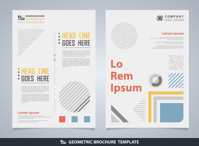 Abstract colorful geometric brochure with text.  vector