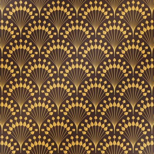 Abstract antique classic gold luxury art deco floral pattern background. You can use for cover style, print, ad, poster, artwork. vector