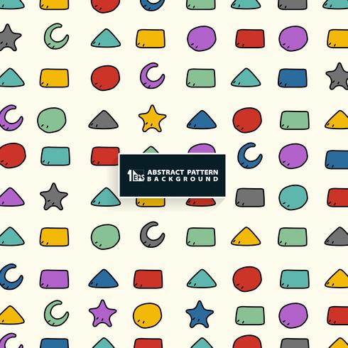 Abstract colorful geometric pattern design for kid background. You can use for paper wrapping, ad, poster, print.  vector