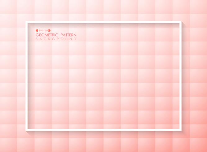 Abstract of futuristic gradient pink living coral color pattern geometric background. vector