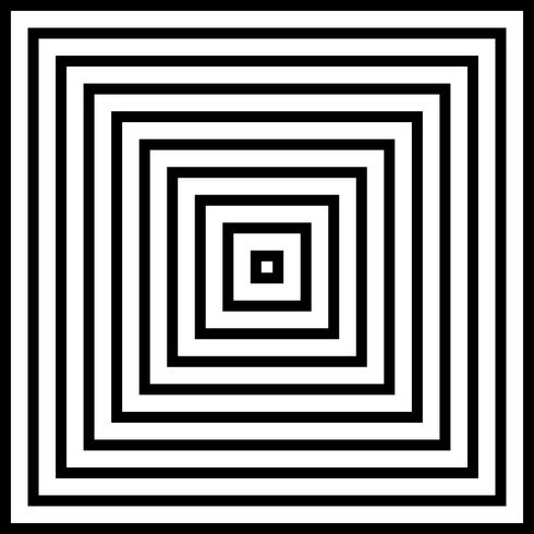 Abstract of square pyramid black and white background. vector