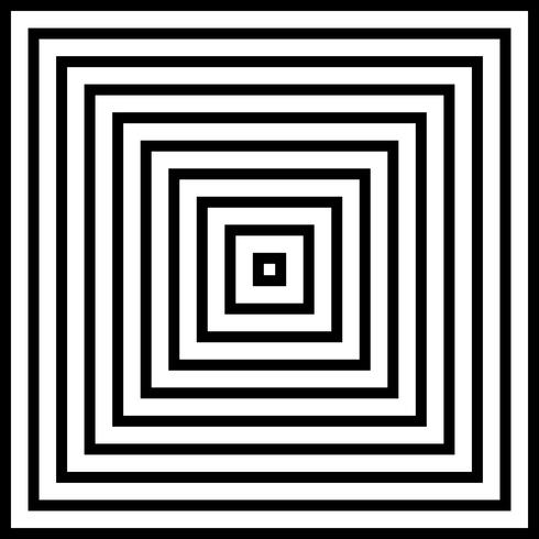 Abstract of square pyramid black and white background. vector