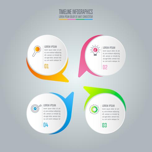 infographic design business concept with 4 options. vector