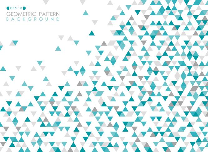 Abstract of blue triangle geometric pattern cover background. vector