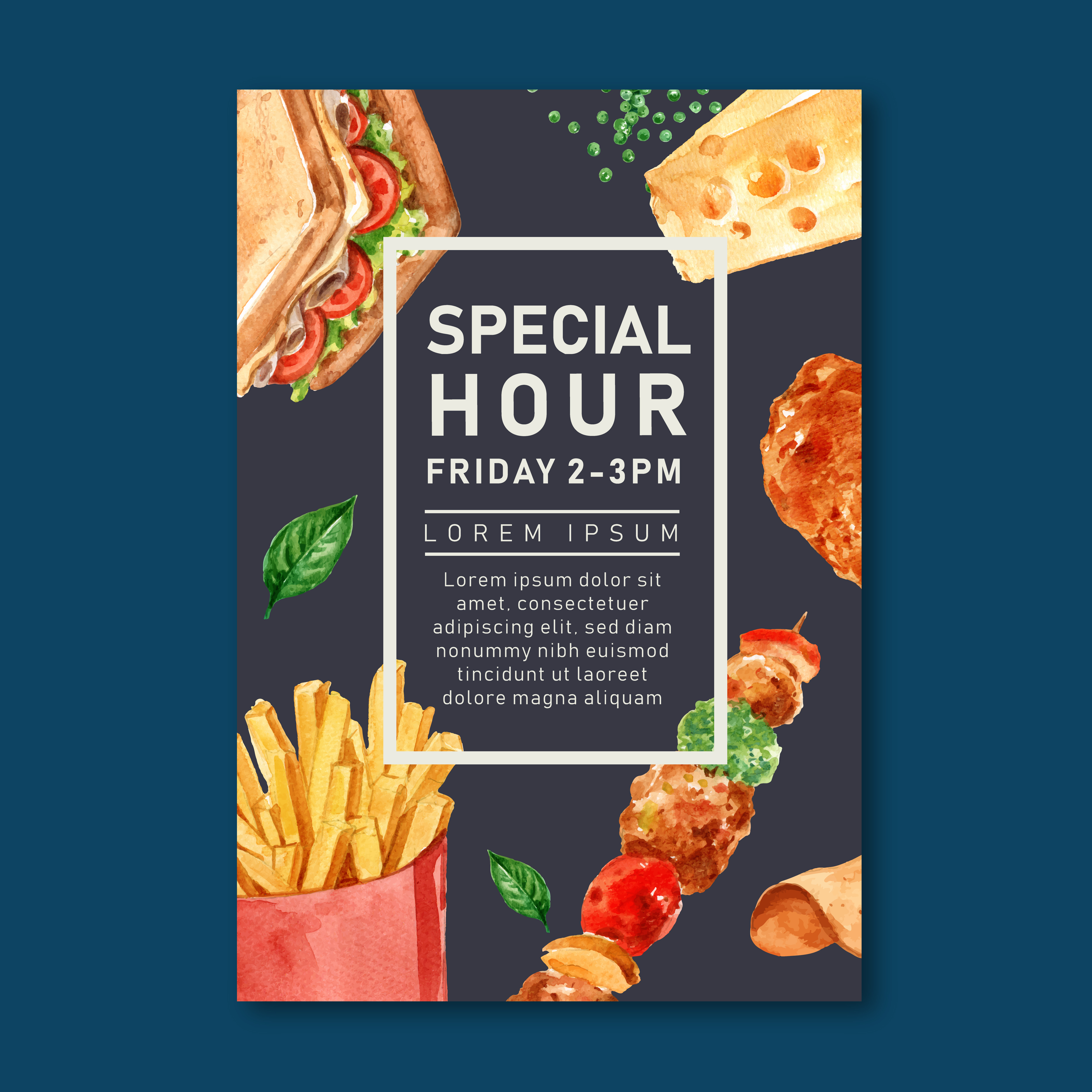 restaurant poster design template